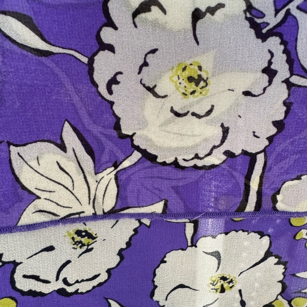 CABI Floral Purple Women's Top style 5544 - Picture 5 of 8